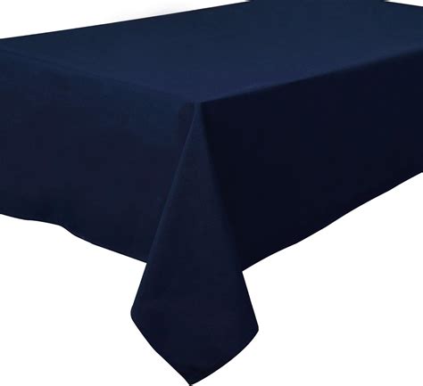 navy blue rectangular tablecloth.